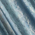 Zasłona  KORNELIA z miękkiej welwetowej tkaniny zdobiona szampańskim nadrukiem przypominającym marmur - 140 x 270 cm - niebieski 6