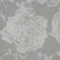 TERRA COLLECTION Komplet pościeli SEVILLE 1 z makosatyny bawełnianej z kwiatowym nadrukiem - 220 x 200 cm - jasnoszary 10