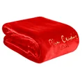 PIERRE CARDIN koc akrylowy CLARA z haftowanym logo - 220 x 240 cm - czerwony 1