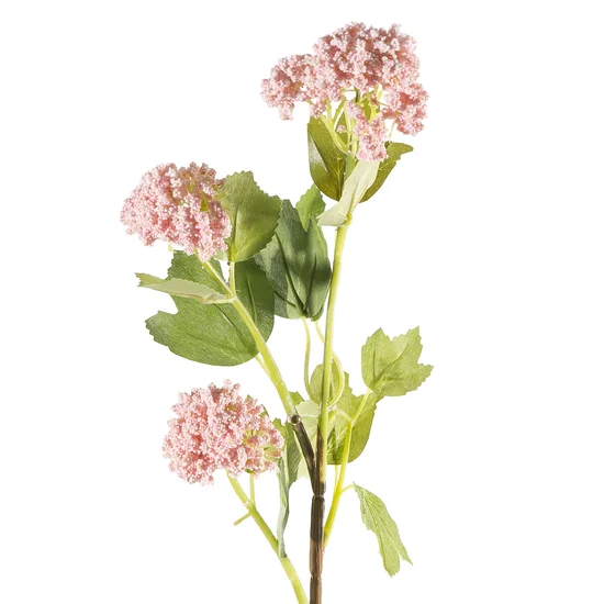 KALINA gałązka, kwiat sztuczny dekoracyjny - ∅ 5 x 50 cm - różowy