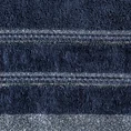 Ręcznik z welurową bordiurą przetykaną błyszczącą nicią - 30 x 50 cm - granatowy 2