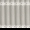 Tkanina firanowa  aden z poziomym haftem z mereżką - 280 cm - kremowy 3