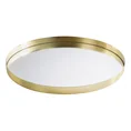 Okrągła taca dekoracyjna SANY z lustrzanym blatem i obrzeżem z metalu, złota - ∅ 30 x 3 cm - złoty 3