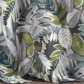 Zasłona gotowa MARILA z tkaniny typu oxford zdobiona nadrukiem malowanych pędzlem liści - 140 x 270 cm - stalowy 3