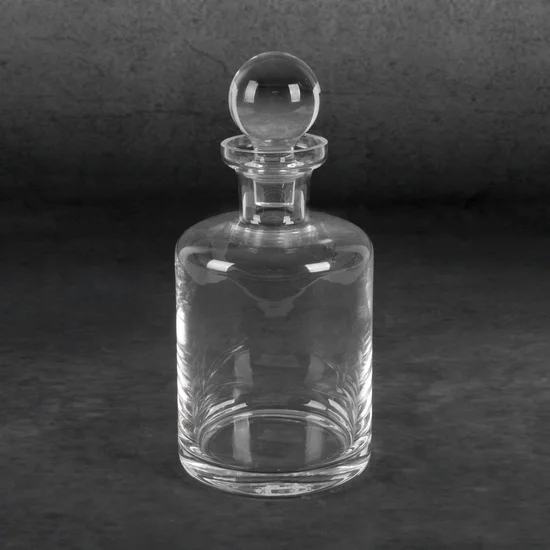 Karafka MADY o minimalistycznym kształcie z transparentnego szkła artystycznego - ∅ 12 x 27 cm - biały