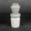 Wazon ceramiczny LIANA w stylu boho z efektem ombre - ∅ 14 x 31 cm - kremowy 1