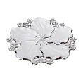 Patera dekoracyjna SIENA okrągła biała z drobnymi kwiatuszkami - ∅ 34 x 4 cm - biały 2