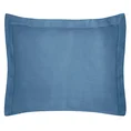 NOVA COLOUR Poszewka na poduszkę bawełniana z satynowym połyskiem i ozdobną kantą - 70 x 90 cm - ciemnoniebieski 1
