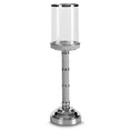 Świecznik dekoracyjny ROBI z szklanym kloszem oraz metalowej nóżce zdobionej kryształkami - ∅ 12 x 42 cm - transparentny 2