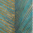Obraz STRUCTURE ręcznie malowany na płótnie o wypukłej fakturze podkreślonej brokatem - 90 x 120 cm - turkusowy 2