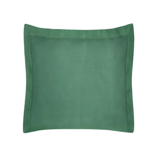 NOVA COLOUR Poszewka na poduszkę bawełniana z satynowym połyskiem - 40 x 40 cm - butelkowy zielony