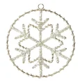 Ozdoba choinkowa śnieżynka zdobiona błyszczącymi koralikami - ∅ 13 cm - srebrny 2