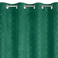 Zasłona JULIA z miękkiego welwetu z wytłaczanym geometrycznym wzorem wachlarzy - 140 x 250 cm - zielony 6