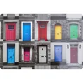 Podkładka DOOR z  nadrukiem kolorowych drzwi - 30 x 43 cm - brązowy 4