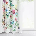 Zasłona SPRING z lekkiej etaminy z barwnym kwiatowym nadrukiem - 140 x 250 cm - biały 1