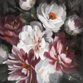 Obraz GARDEN ręcznie malowane na płótnie  kwiaty - 60 x 60 cm - naturalny 1