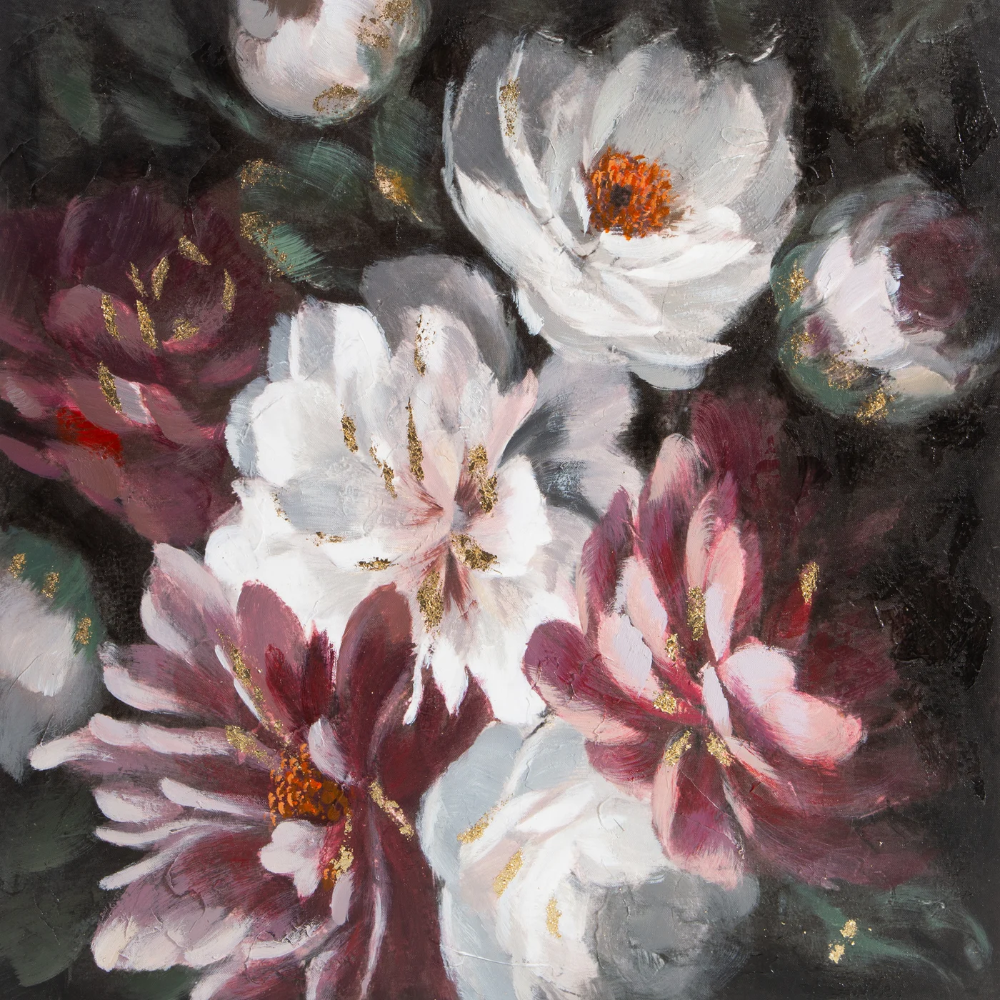 Obraz GARDEN ręcznie malowane na płótnie  kwiaty