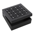 Dekoracyjna szkatułka na biżuterię ROSE - 16 x 16 x 6 - czarny 3