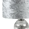 Lampa stołowa SABRINA z podstawą w formie szklanych bombek i welwetowym abażurem - ∅ 36 x 61 cm - srebrny 2