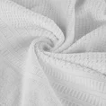 Ręcznik bawełniany ROSITA o ryżowej strukturze z żakardową bordiurą z geometrycznym wzorem, biały - 30 x 50 cm - biały 5