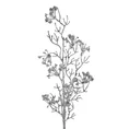 Zimowa gałązka ostrokrzewu obsypana srebrnym brokatem - 73 cm - srebrny 2