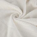 Ręcznik bawełniany ROSITA o ryżowej strukturze z żakardową bordiurą z geometrycznym wzorem, kremowy - 30 x 50 cm - kremowy 5