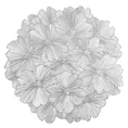 Podkładka LAURA z ażurowym wzorem w kwiaty srebrna - ∅ 38 cm - srebrny 1