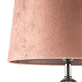 Lampa stołowa KAYLA na podstawie z metalu i szkła z welwetowym abażurem - ∅ 38 x 75 cm - ceglasty 2