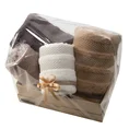 Zestaw prezentowy - komplet 4 szt ręczników na każdą okazję - 50 x 40 x 30 cm - beżowy 1
