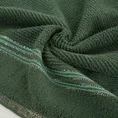 EVA MINGE Ręcznik FILON w kolorze ciemnozielonym, w prążki z ozdobną bordiurą przetykaną srebrną nitką - 50 x 90 cm - butelkowy zielony 5