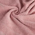 Ręcznik RENI o klasycznym designie z bordiurą w formie trzech tkanych paseczków - 50 x 90 cm - pudrowy róż 5