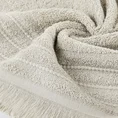 Ręcznik bawełniany MIRENA w stylu boho z frędzlami - 50 x 90 cm - beżowy 5