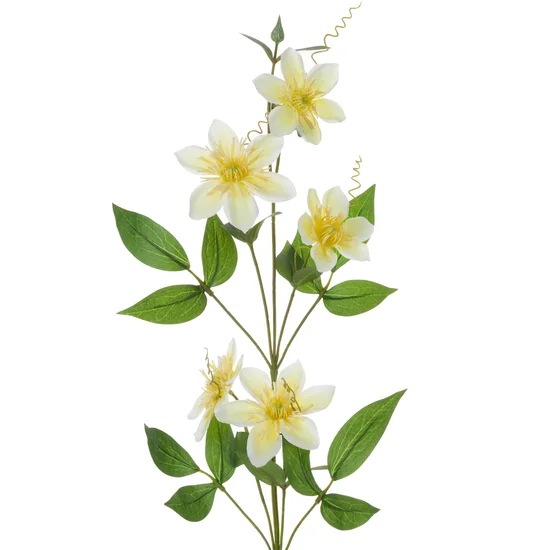 PNĄCZE POWOJNIK sztuczny kwiat dekoracyjny z płatkami z jedwabistej tkaniny - 85 cm - żółty