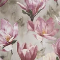 Zasłona zaciemniająca LARI z motywem kwitnących magnolii - 140 x 250 cm - beżowy 8