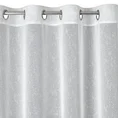 Firana KELLY o strukturze drobnego deszczyku  przetykana srebrną nicią - 140 x 250 cm - biały 6