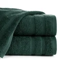 Ręcznik ALINE klasyczny z bordiurą w formie tkanych paseczków - 30 x 50 cm - zielony 1