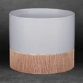 Osłonka ceramiczna na donicę MILI 2 dwukolorowa - ∅ 18 x 15 cm - popielaty 1