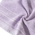 Ręcznik POLA z żakardową bordiurą zdobioną stebnowaniem - 70 x 140 cm - liliowy 5