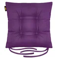 ADORE dwustronna welurowa poduszka siedziskowa na krzesło z czterema pikowaniami, gramatura 195 g/m2 - 40 x 40 x 8 cm - fioletowy 2