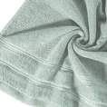 Ręcznik z welurową bordiurą przetykaną błyszczącą nicią - 70 x 140 cm - miętowy 5