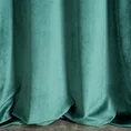 DIVA LINE Zasłona z welwetu zdobiona pasem geometrycznego wzoru z drobnych jasnozłotych dżetów - 140 x 250 cm - zielony 3