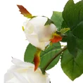 RÓŻA WIELOKWIATOWA kwiat sztuczny dekoracyjny z płatkami z jedwabistej tkaniny - dł. 80 cm śr. kwiat 11 cm - biały 2
