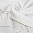 LIMITED COLLECTION ręcznik BLANCA 9 z miękkiej bawełny z żakardową bordiurą z motywem geometrycznym MAGIA BIELI - 70 x 140 cm - biały 5