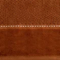 Ręcznik SALADO o ryżowej strukturze ze stebnowaniem i welwetową bordiurą - 50 x 90 cm - ceglasty 2