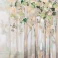Obraz  FOREST ręcznie malowany na płótnie jesienny pejzaż lasu - 80 x 60 cm - zielony 2