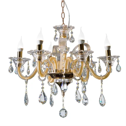 Lampa dekoracyjna GLITTER sześcioramienny żyrandol z kryształami Lampa dekoracyjna GLITTER sześcioramienny żyrandol z kryształami - ∅ 70 x 52 cm