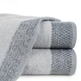 Ręcznik LUGO z włókien bambusowych i bawełny z melanżową bordiurą w stylu eko - 50 x 90 cm - szary 1