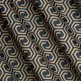 DESIGN 91 Zasłona JULIET z tkaniny typu oxford z motywem geometrycznym - 140 x 250 cm - grafitowy 10