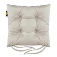 Dwustronna welwetowa poduszka siedziskowa na krzesło z czterema pikowaniami, gramatura 260 g/m2 - 40 x 40 x 8 cm - beżowy 2