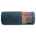 EVA MINGE Ręcznik ANABEL z puszystej bawełny z puszystej bawełny z bordiurą zdobioną designerskim nadrukiem - 50 x 90 cm - turkusowy 3